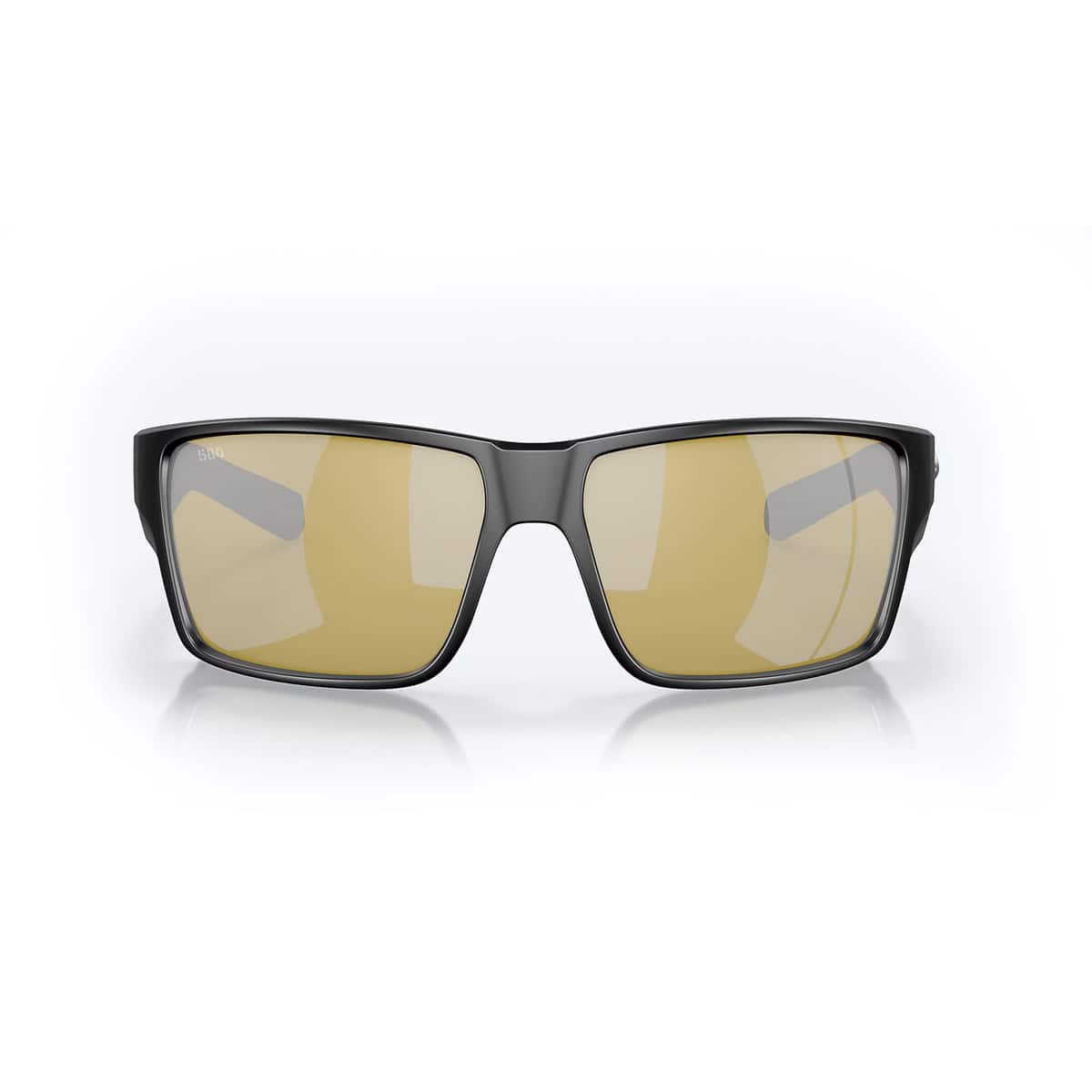 097963911207 Costa Reefton Pro Matte Black Frames Sunrise Silver Mirror 580p Lenses Polarized Mens Sunglasses Front On View