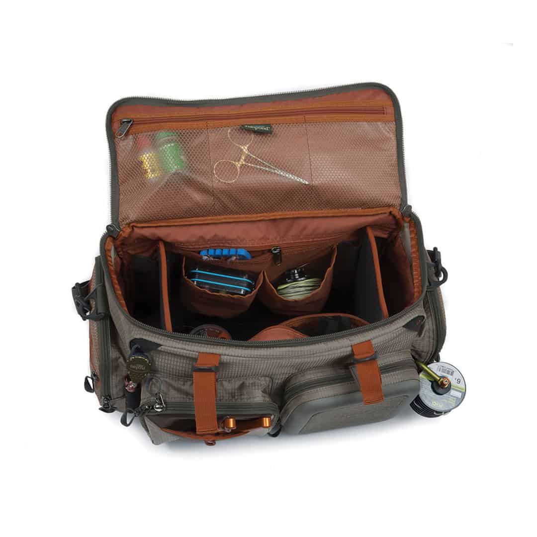 816332011245 Fishpond Green River Fly Fishing Travel and Gear Bag Top Open