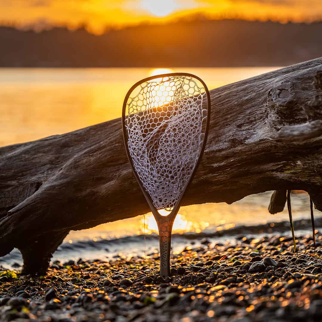 816332016868 Fishpond Nomad Yampa Fly Fishing Landing Net Brown Trout Outside In Sunset