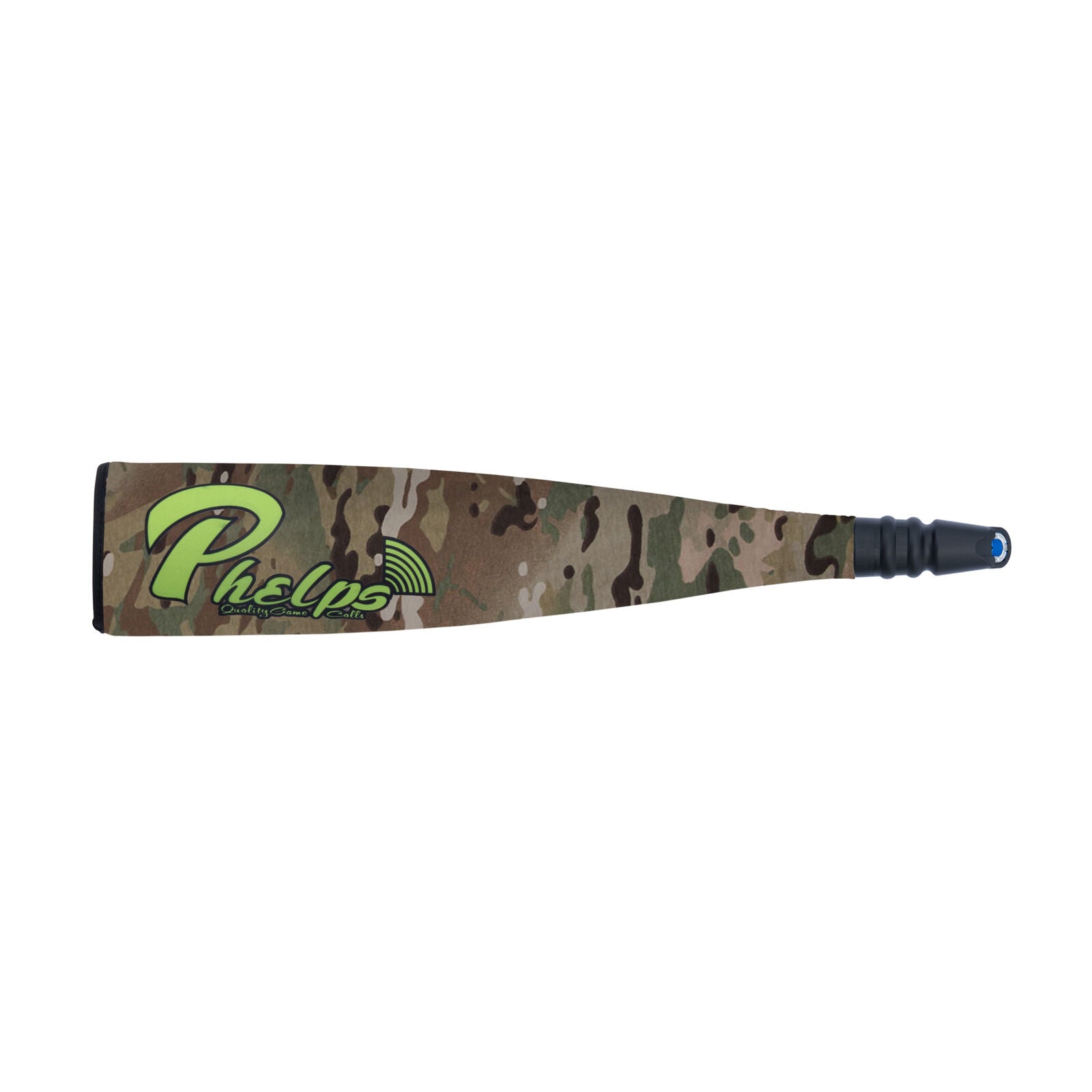 843380129646 Phelps metal bugle tube color woodland camo with ez bugler mouthpiece