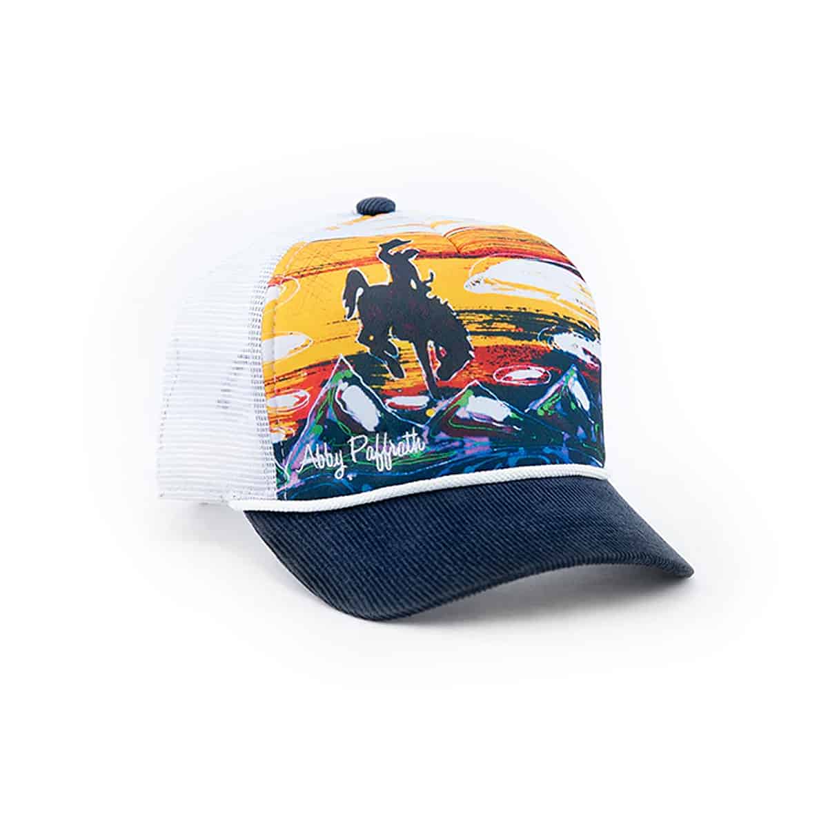 art 4 all let&#39;er buck trucker hat by abby paffrath featuring jackson hole right three quarter