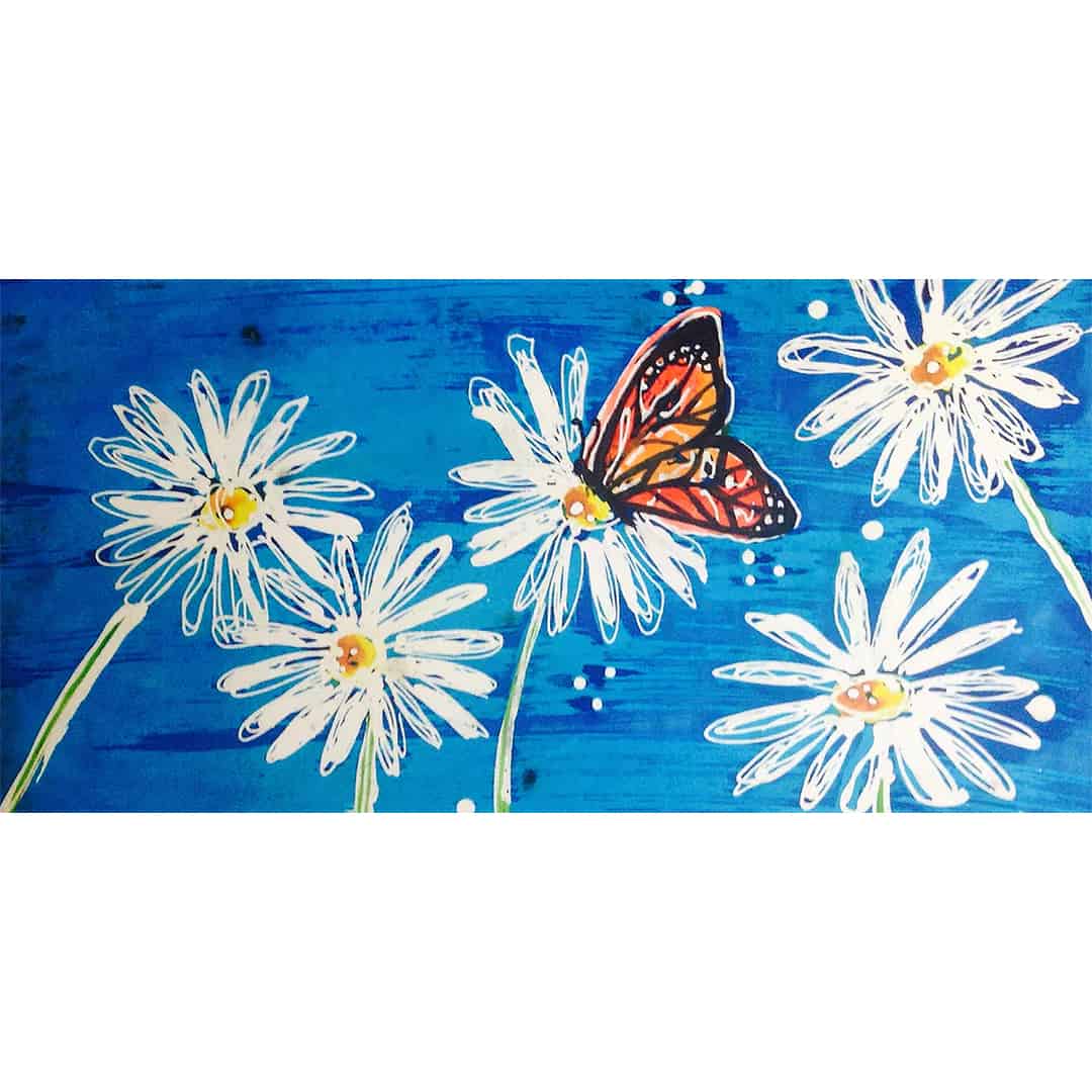 854740008907 art 4 all abby paffrath butterfly and daisy chain kids youth trucker hat artwork detail