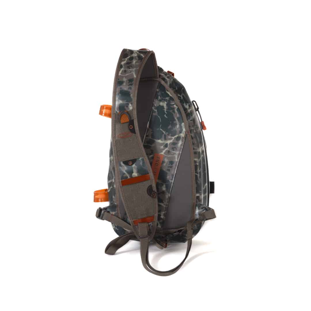 THS ERC 816332015090 fishpond thunderhead waterproof fly fishing sling pack riverbed camo back