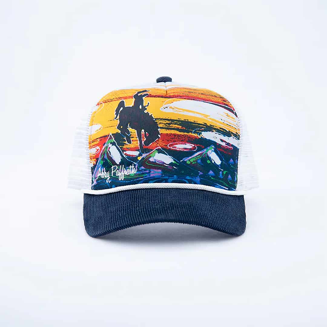 art 4 all let er buck trucker hat by abby paffrath featuring jackson hole straight on