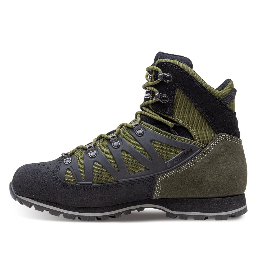 crispi thor 2 gtx non insulated hunting boot left side detail Olive and Black