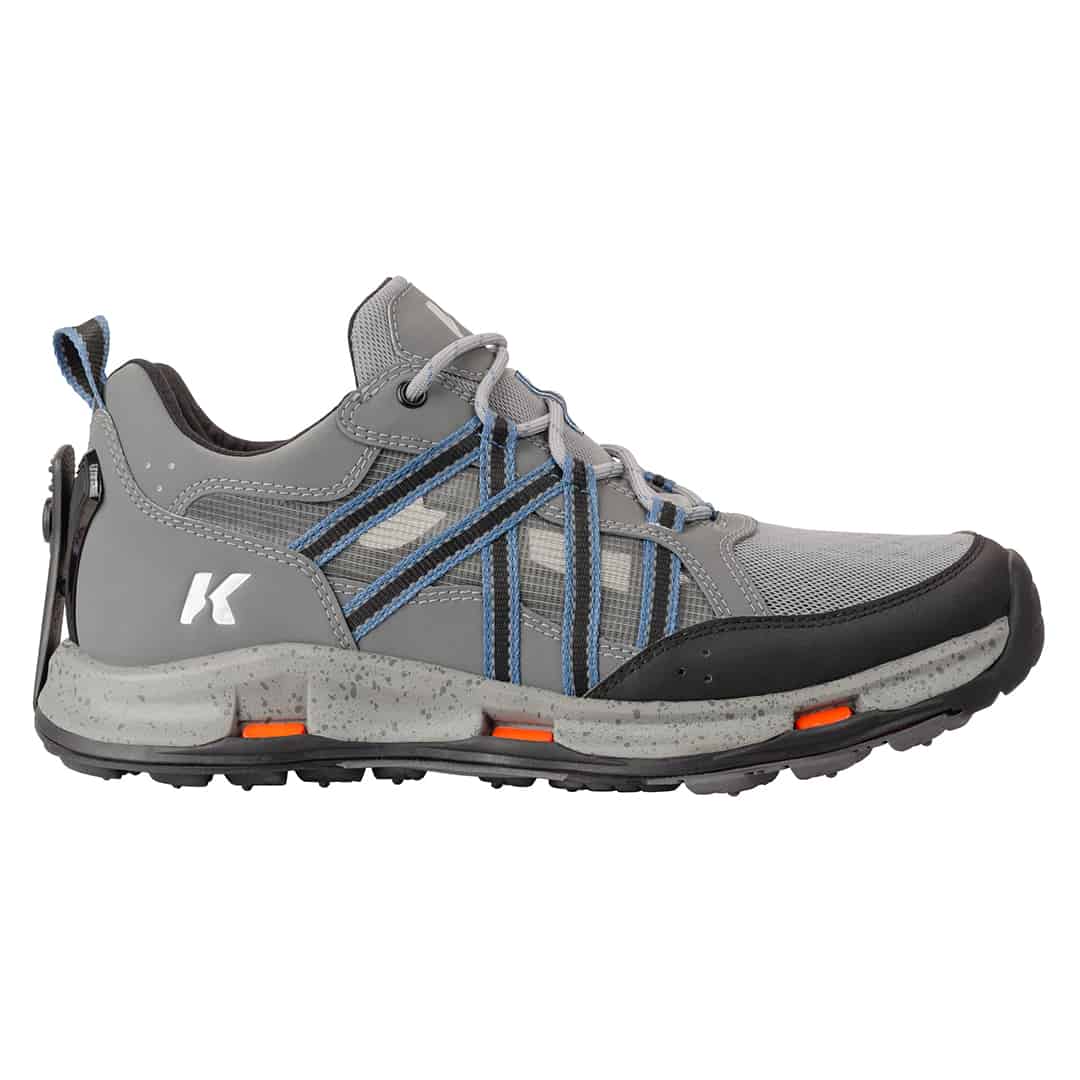 096351105754 korkers all axis wading shoe fly fishing wading shoe with trailtrac sole side