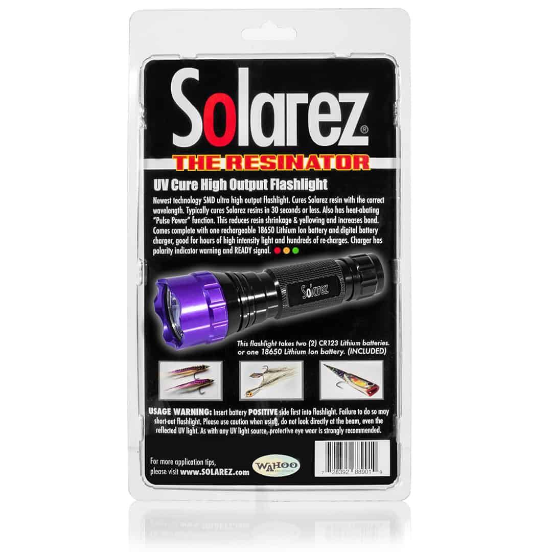 728392889019 88901 Solarez Resinator UV Light Kit With Charger and ROEN Battery Back Packaging