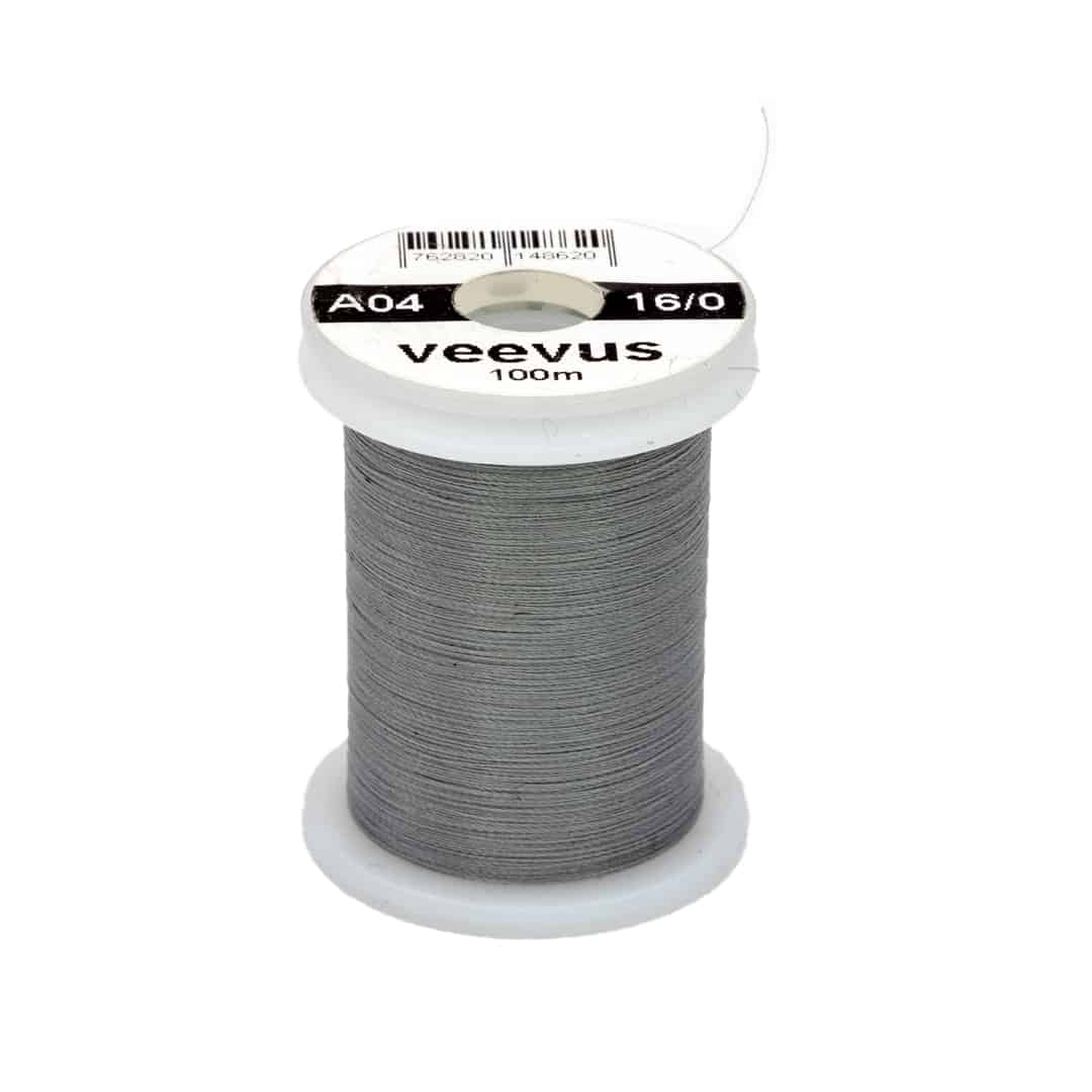 762820148620 A04 Veevus 16/0 Fly Tying Thread Gray