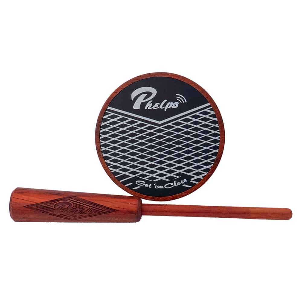843380130130 Phelps Game Calls Padauk Pot Aluminum Over Glass Turkey Pot Call Hero