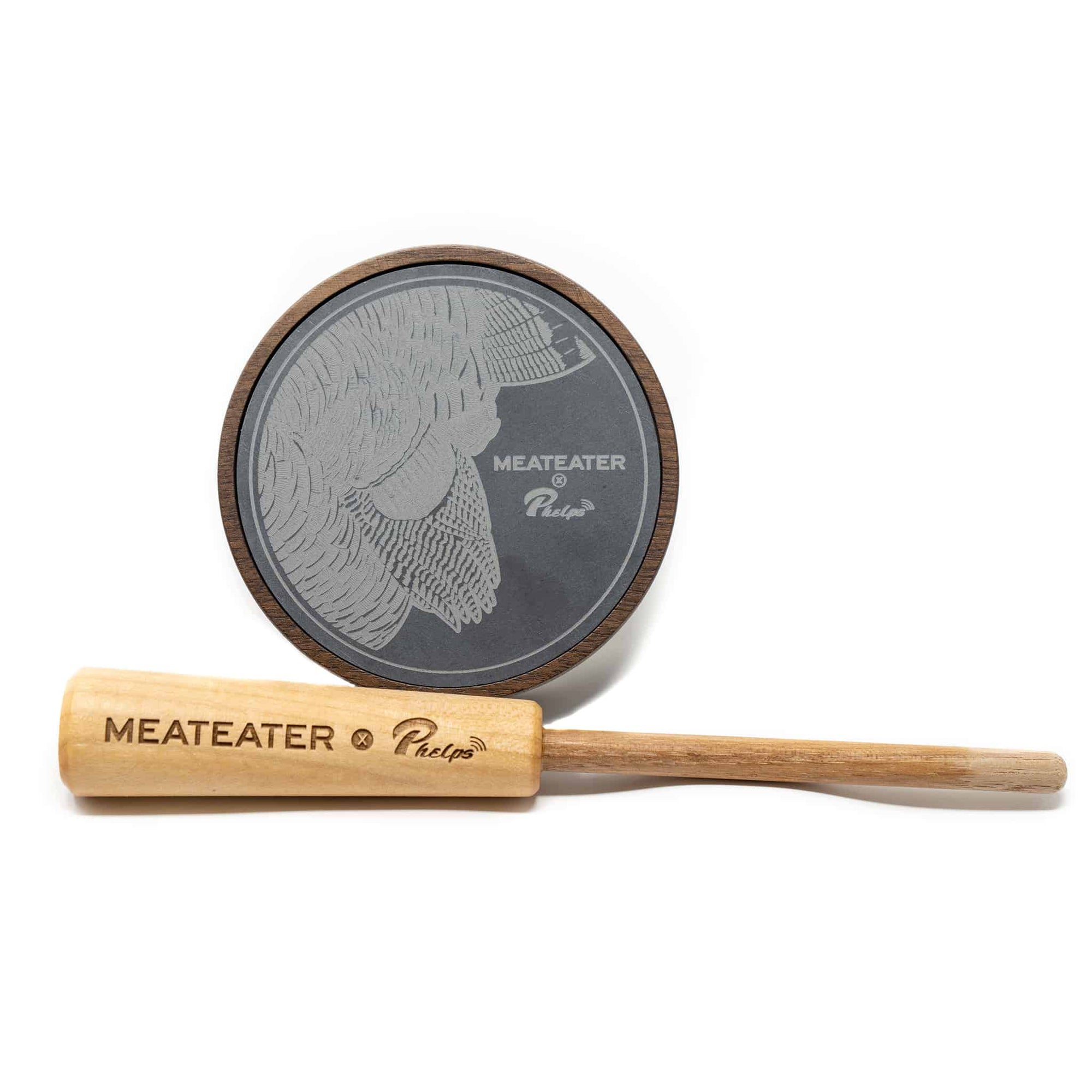 851182007550 meateater x phelps game calls slate over glass turkey pot call square