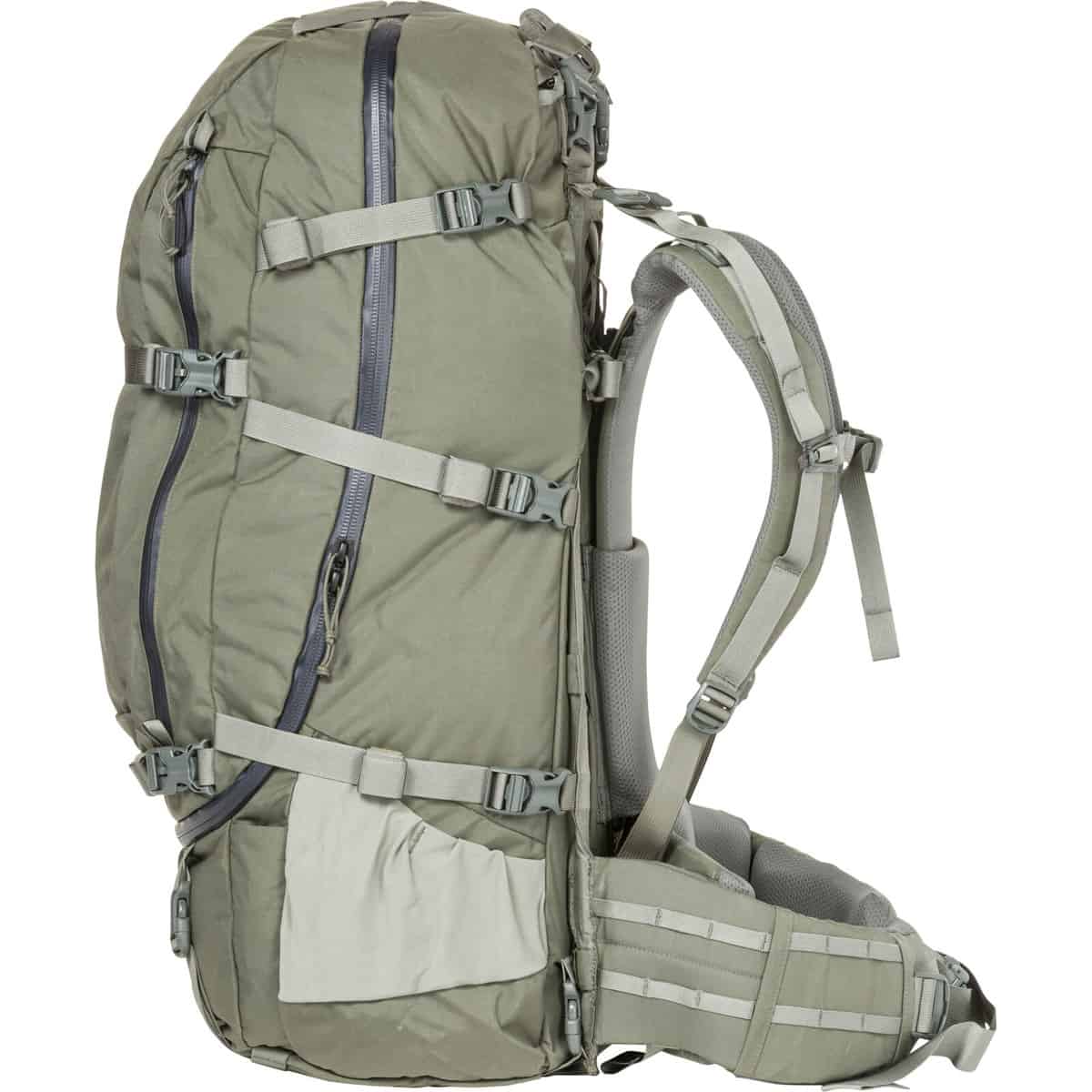 888564177044 Mystery Ranch Beartooth 80 Hunting Backpack Foliage Side No Lid