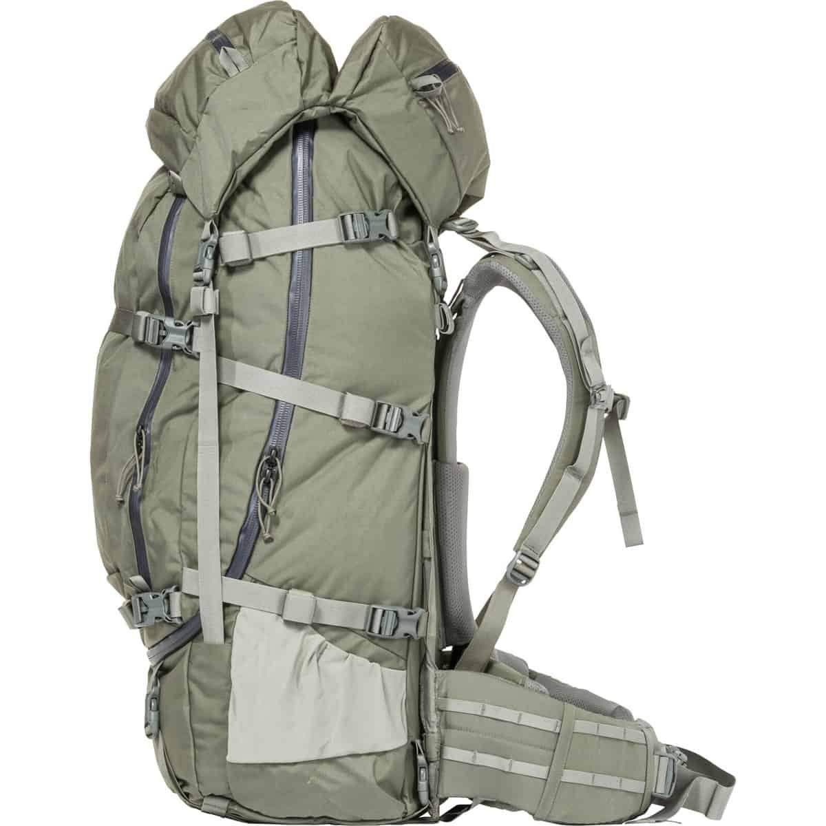 888564177044 Mystery Ranch Beartooth 80 Hunting Backpack Foliage Side With Lid 