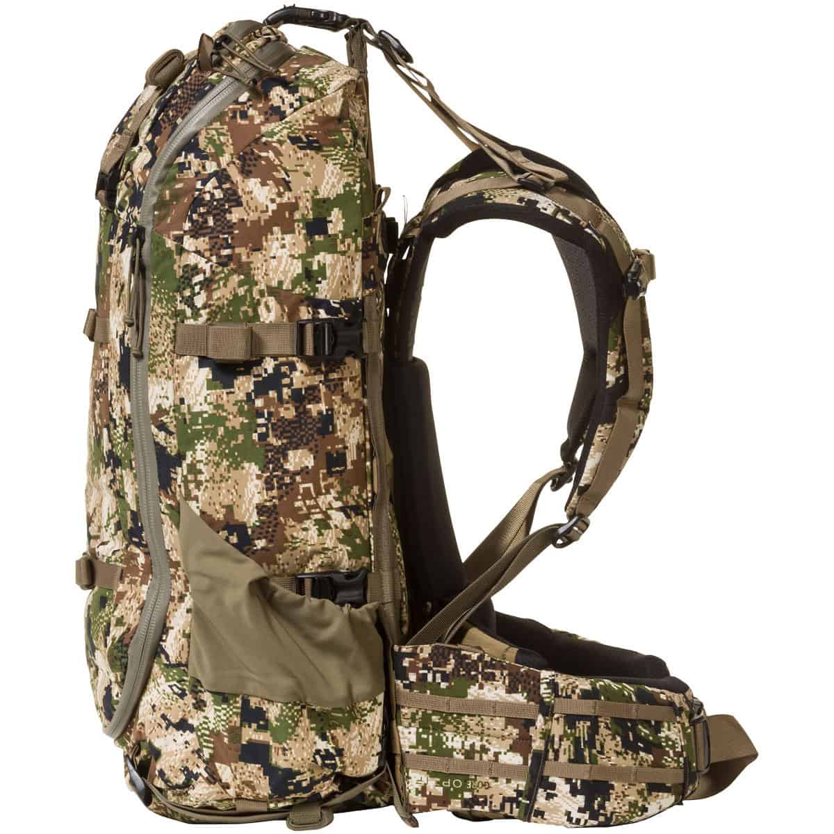 888564186343 110889 Mystery Ranch Sawtooth 45 Small Hunting Backpack optifade subalpine Side