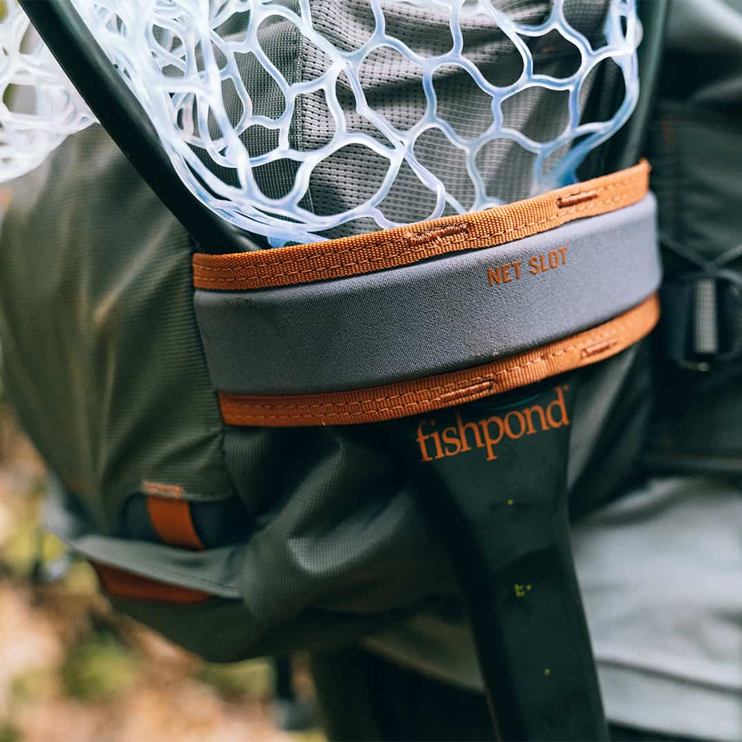 FHBP 816332014765 Fishpond Firehole Fly Fishing and Travel Backpack Net Slot Filled with Fishing Net