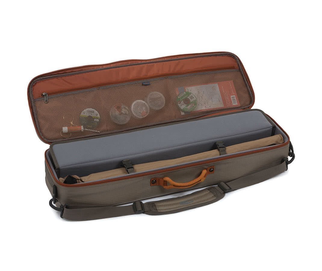 Fishpond Dakota Carry On Rod And Reel Case Open Lid Closed
