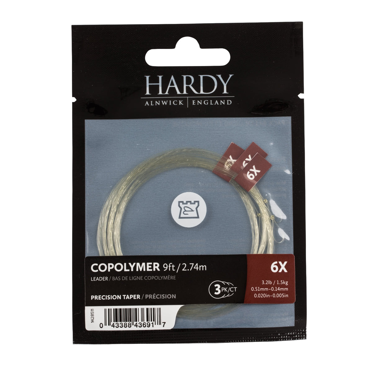 Hardy Precision Taper Leader - 9&#39; - 3 Pack