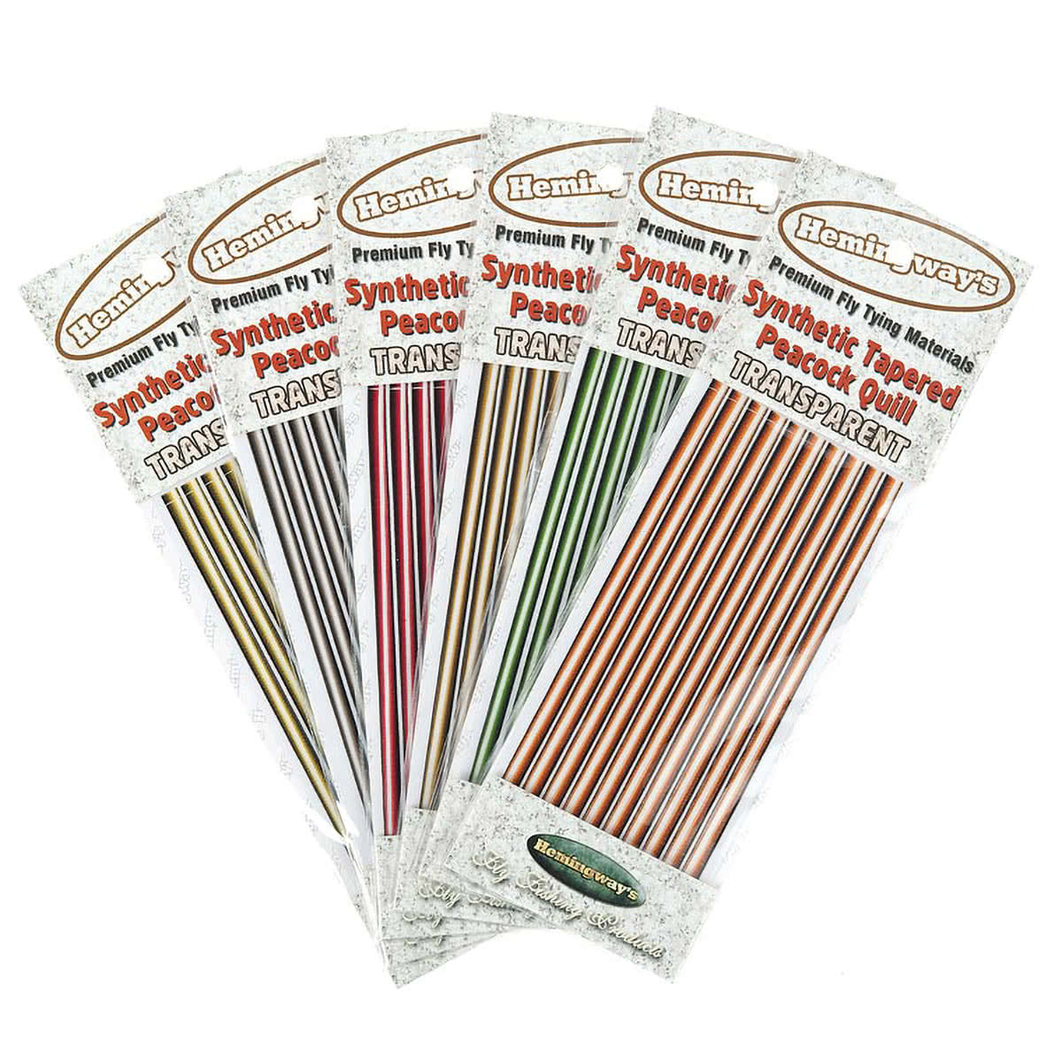Hemingways Synthetic Tapered Peacock Quill Transparent