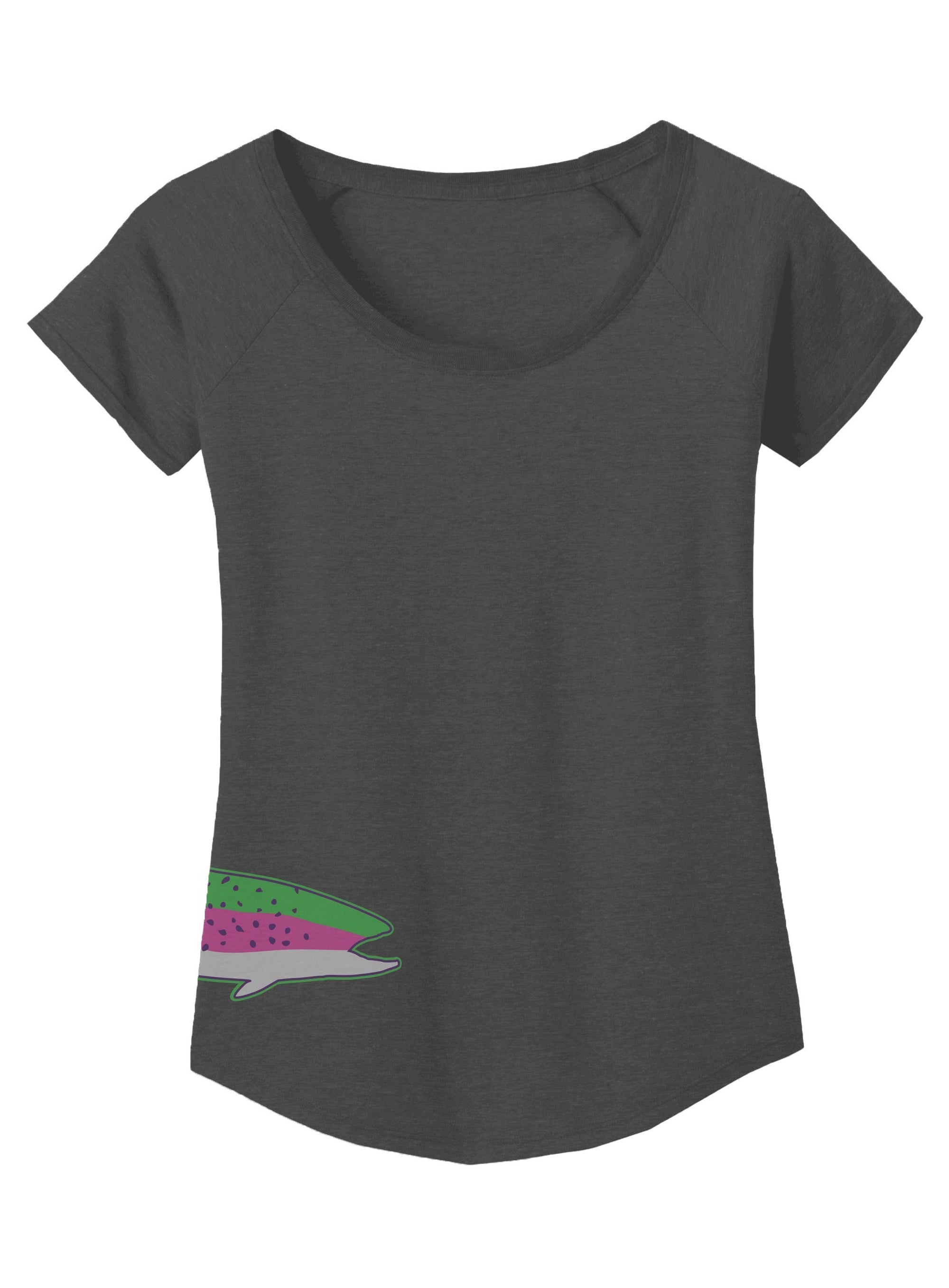 RepYourWater Womens Rainbow Trout Scoop Neck Tee Front