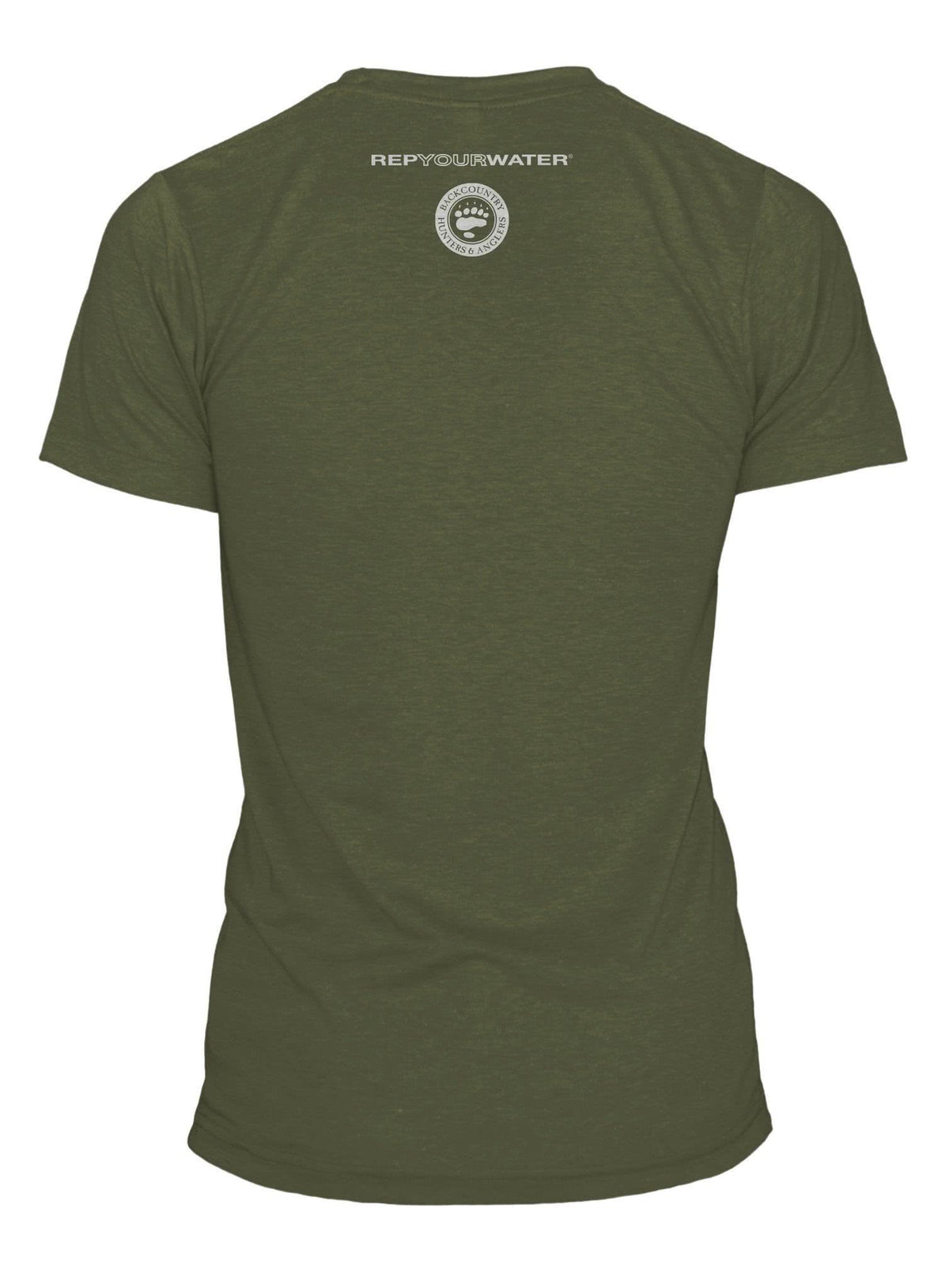 RepYourWater Backcountry Hunters Anglers Tee Back Green