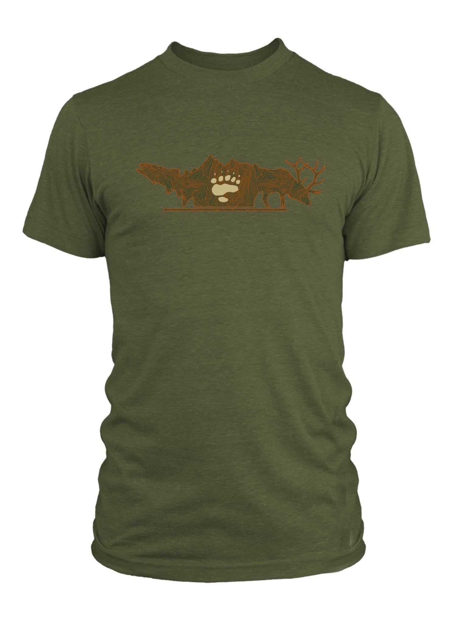 RepYourWater Backcountry Hunters Anglers Tee Front Green