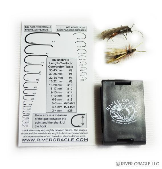 River Oracle Invertebrate Magnifier Hook Size Chart Package