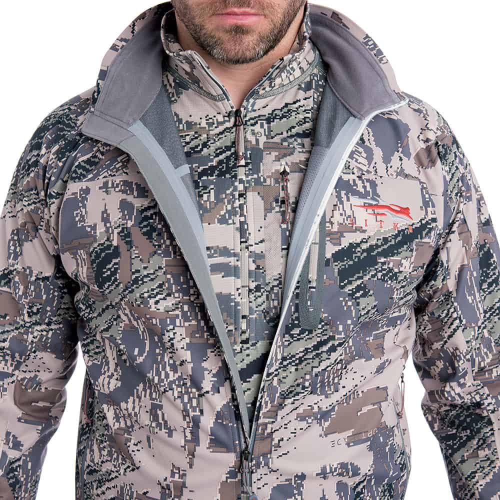 SITKA Gear Mountain Jacket Optifade Open Country Layered Detail