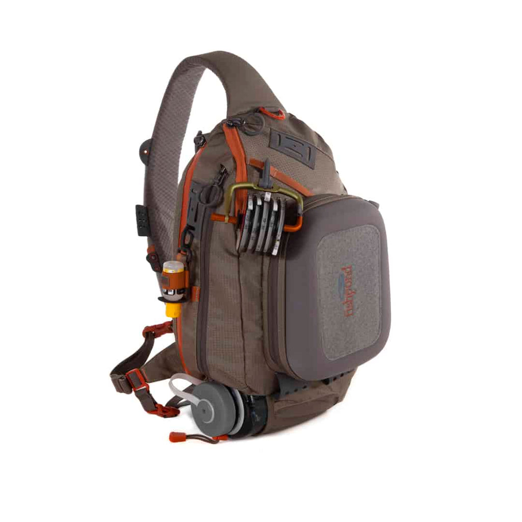 Simms Fly Fishing Freestone Black Style Sling Pack. Works Perfectly
