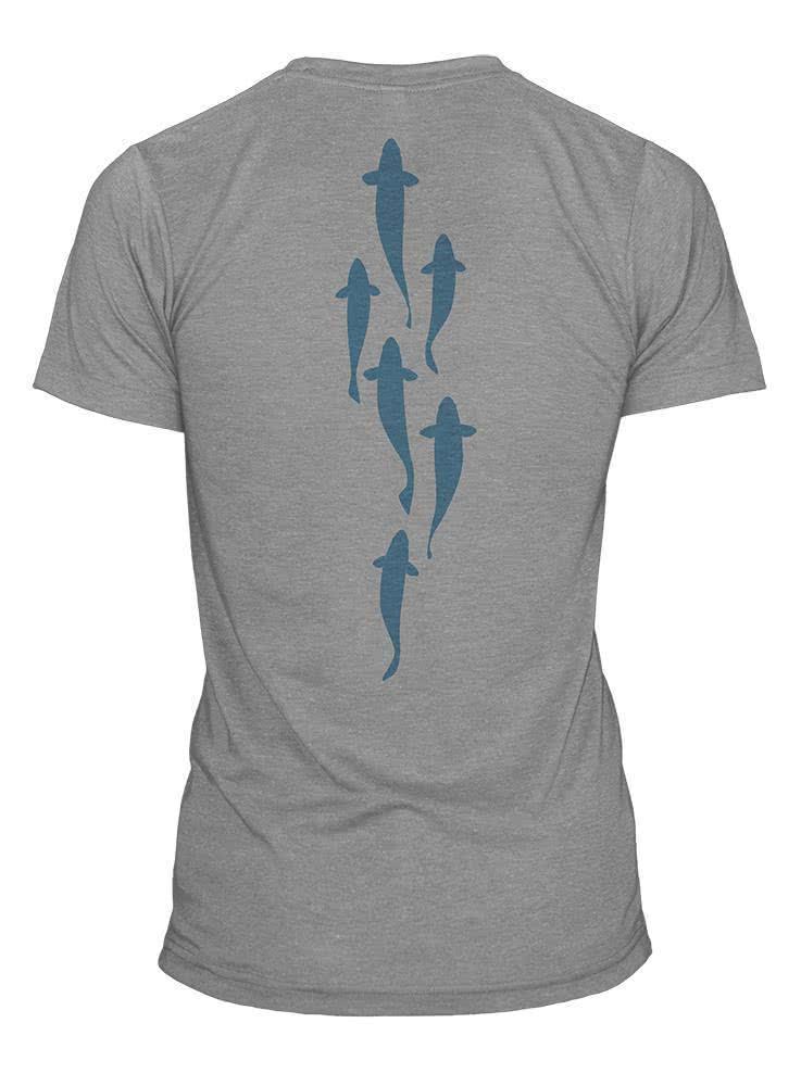 SWMS91 RepYourWater Swimming Spine T-Shirt Gray Back