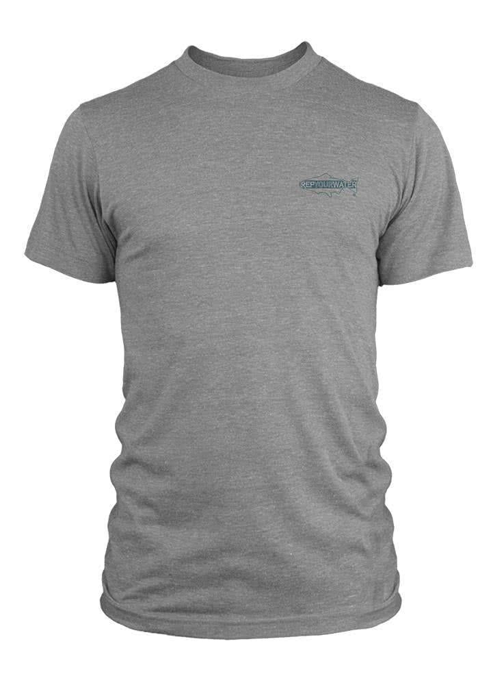 SWMS91 RepYourWater Swimming Spine T-Shirt Gray Front