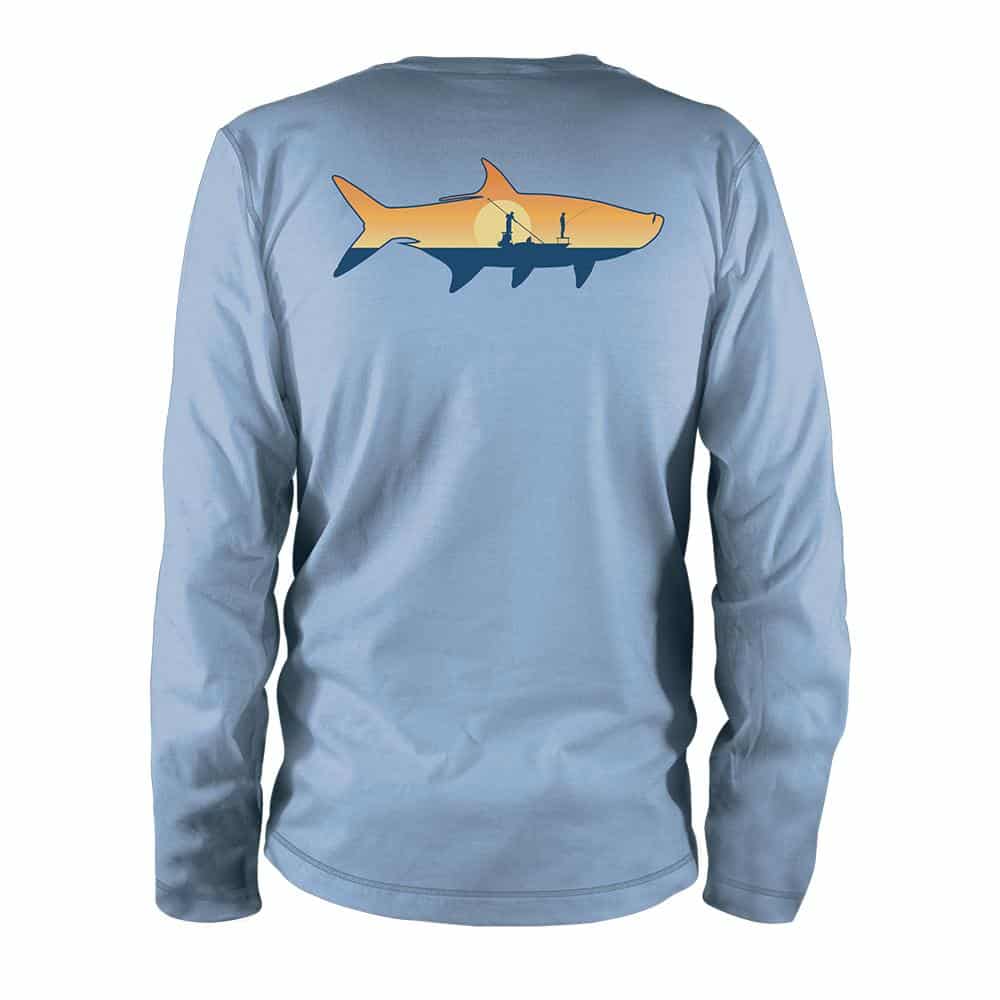 TPSR85 RepYourWater Tarpon Sunrise Ultralight Fishing Sun Shirt Long Sleeve Back
