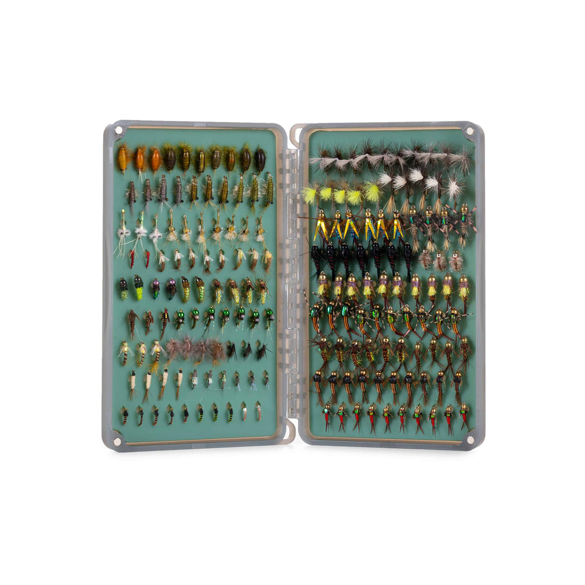 Tacky Day Pack Fly Box 2X Double Sided Fly Box With Silicone Storage Open Loaded With Flies