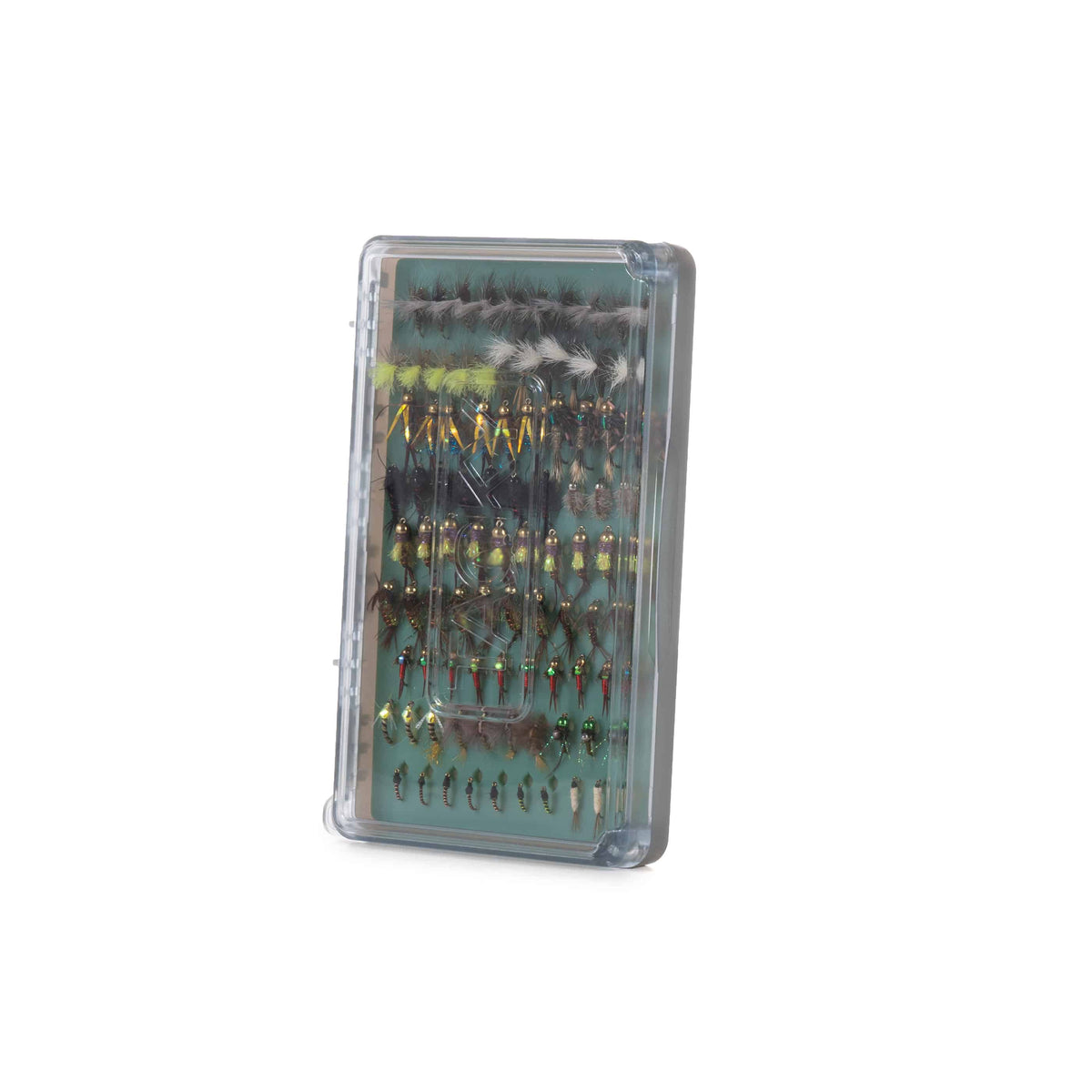 Tacky Day Pack Fly Box Single Sided Fly Box With Silicone Storage Slits Closed High Visibility Lid
