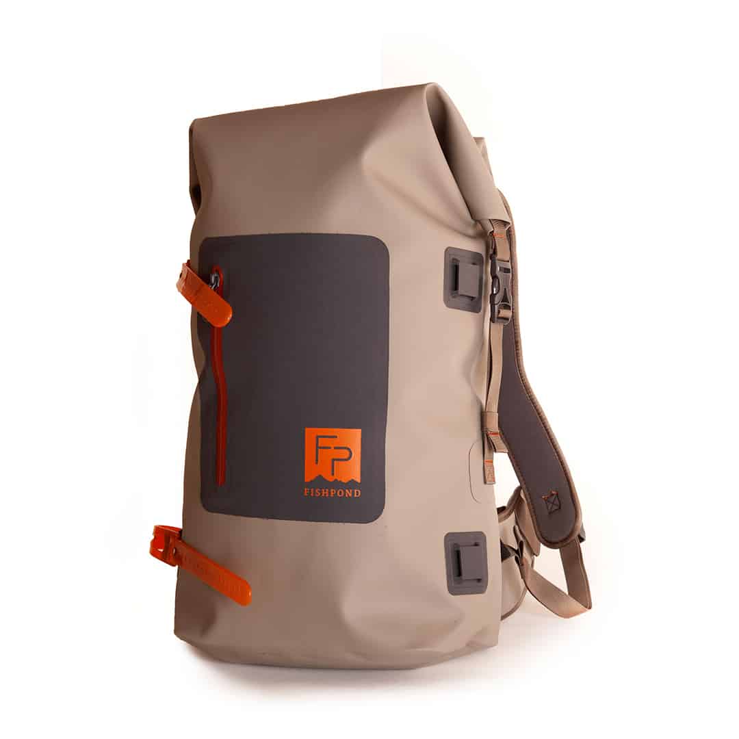WRRTB-ES 816332015267 Fishpond Wind River Roll Top Waterproof Backpack Eco Shale NewStream Model Front