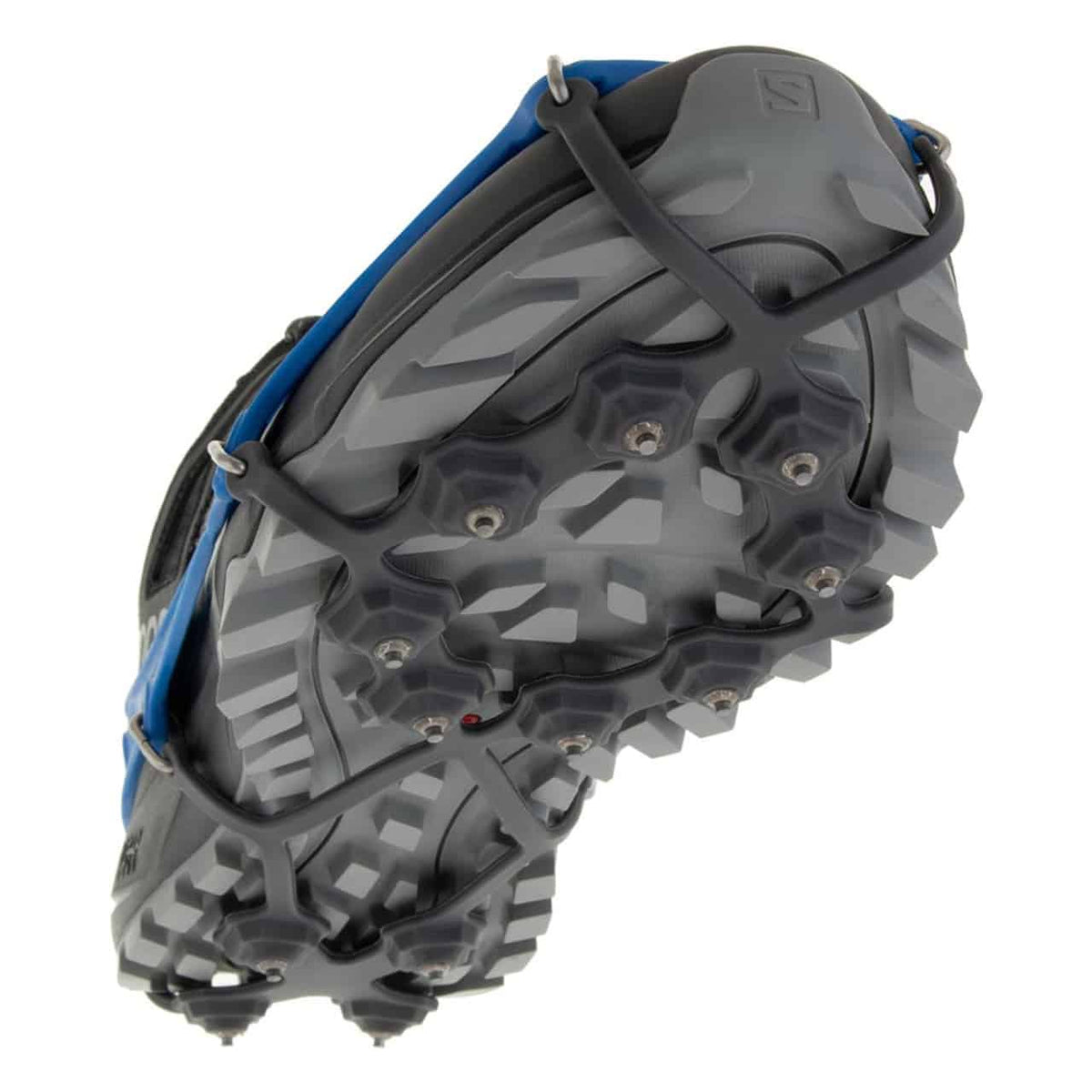 kahtoola Exospikes Blue Winter hiking traction spikes front stud details