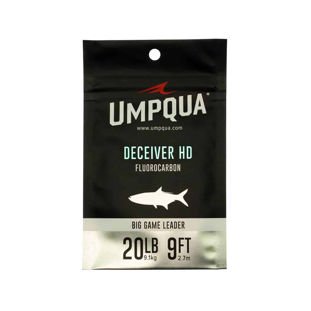 umpqua deceiver hd fluorocarbon big game fly fishing leader 1 pack