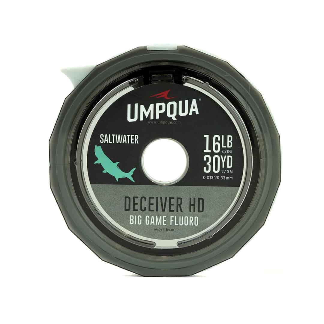 umpqua deceiver hd fluorocarbon big game tippet 25 yard spool clear