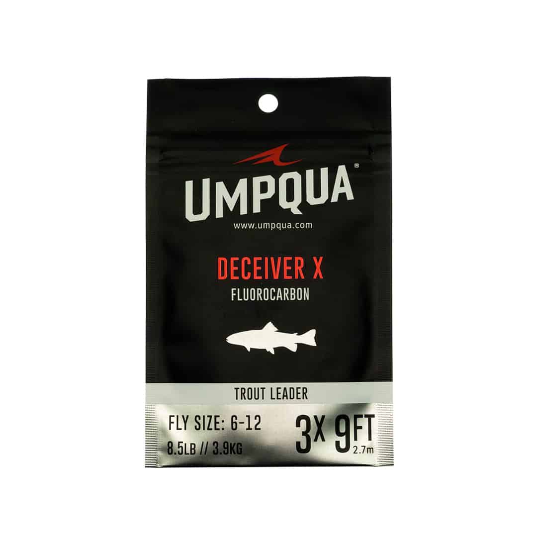 umpqua deceiver x fluorocarbon trout fishing leader 1 pack