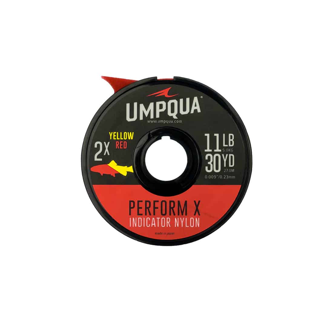 umpqua perform x indicator tippet nylon red yellow