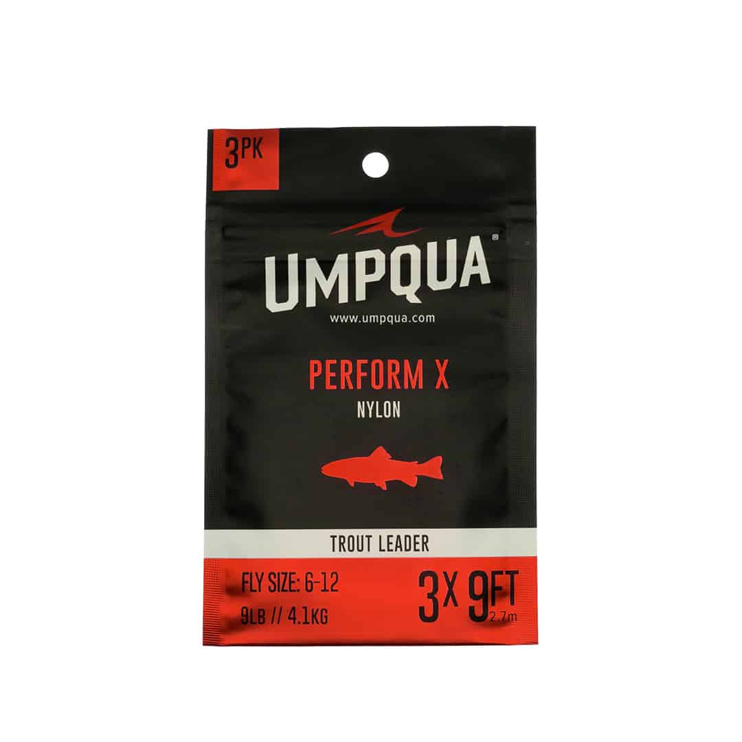 umpqua perform x nylon trout fishing leader 3 pack