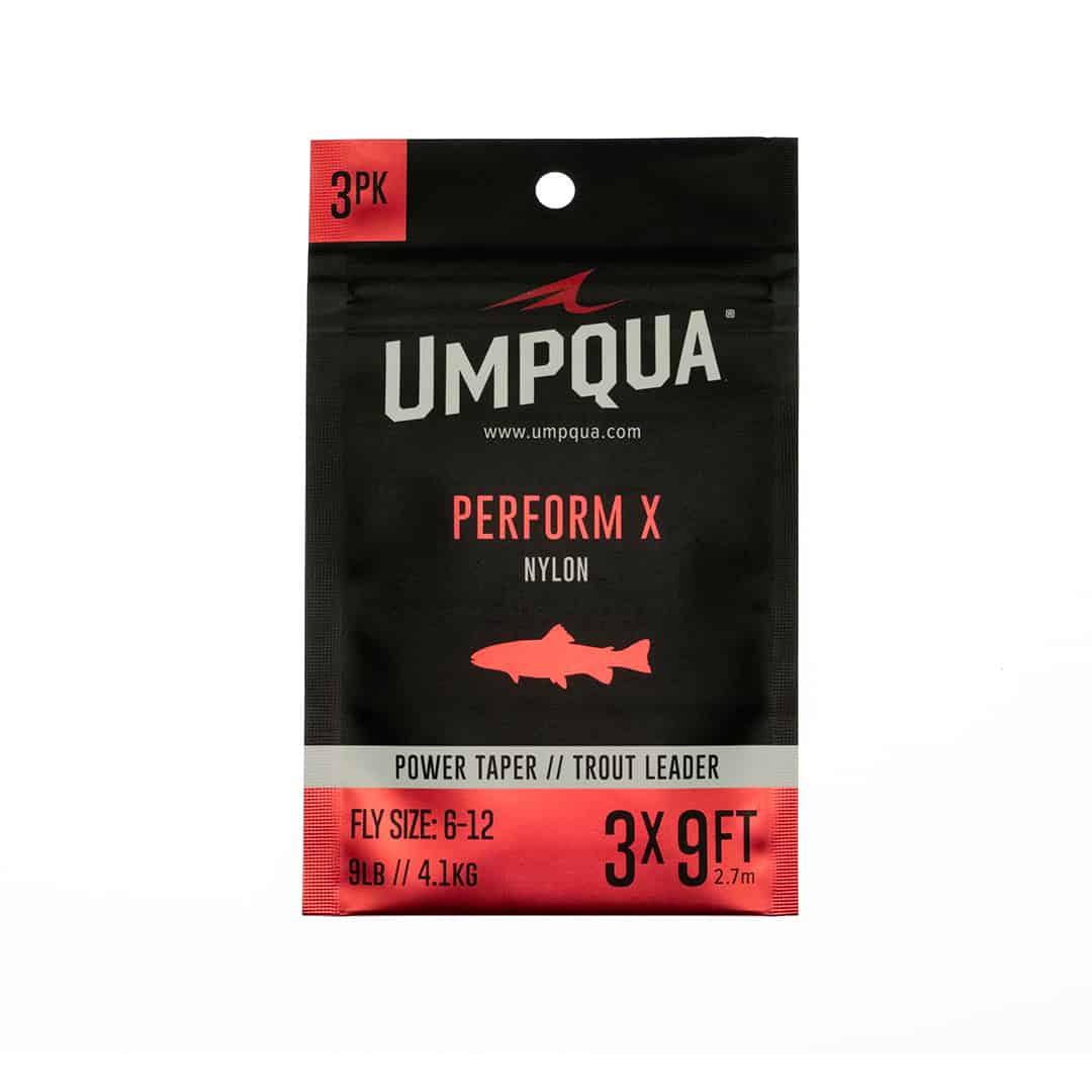 umpqua perform x power taper nylon trout fishing leader 3 pack