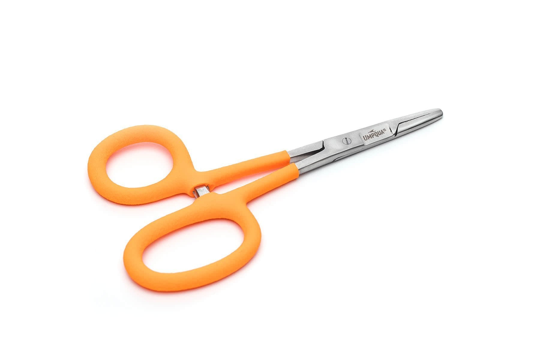 Umpqua River Grip Six Inch Scissor Clamp Straight Orange