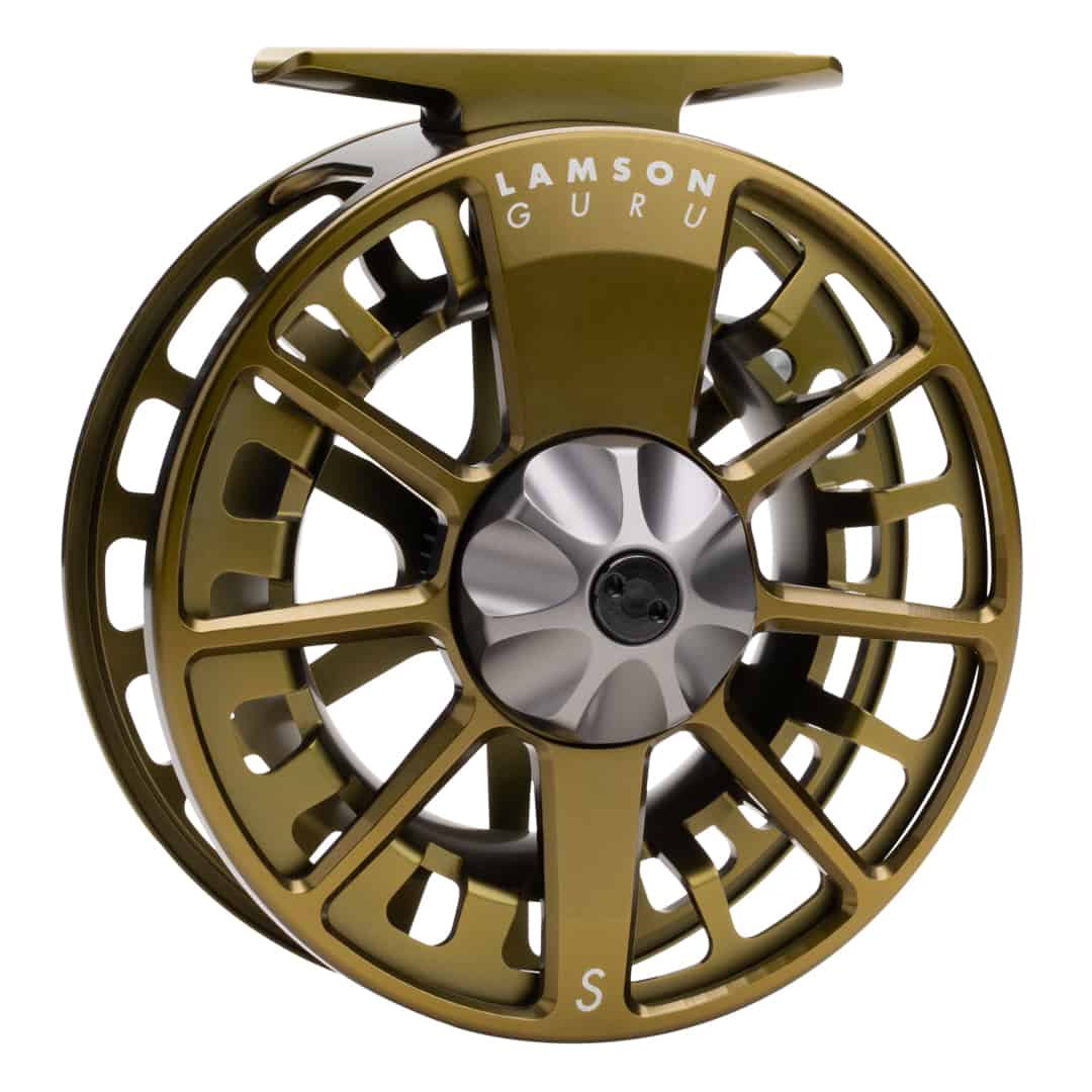 waterworks lamson guru s fly reel og olive green hero